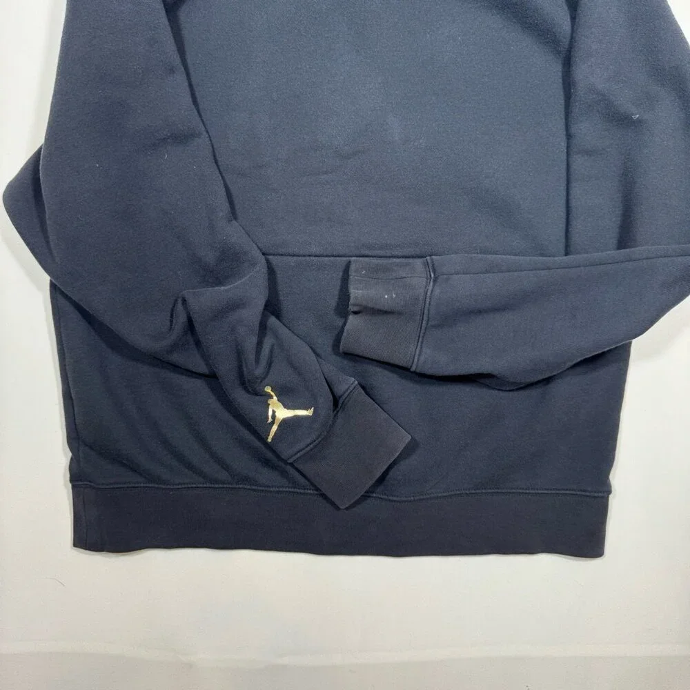 Nike Air Jordan “Ready for Takeoff” Hoodie Men’s M Black Fleece Lined Streetwear
